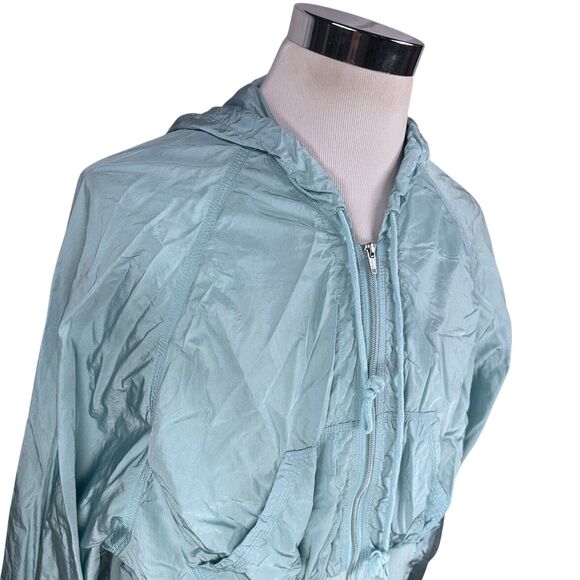 Free People FP Movement On The Rise Windbreaker Crop Jacket Women’s Small Blue - Picture 2 of 9